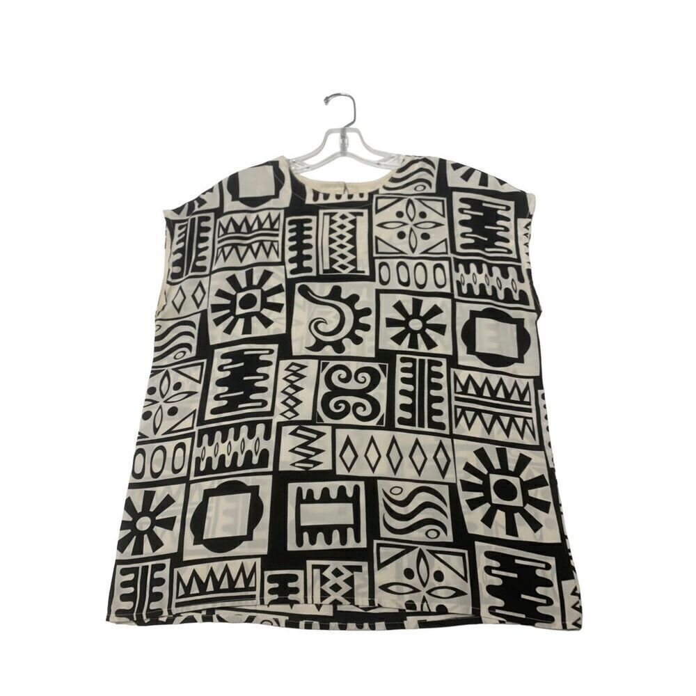 Vintage Abstract Patterned Blouse